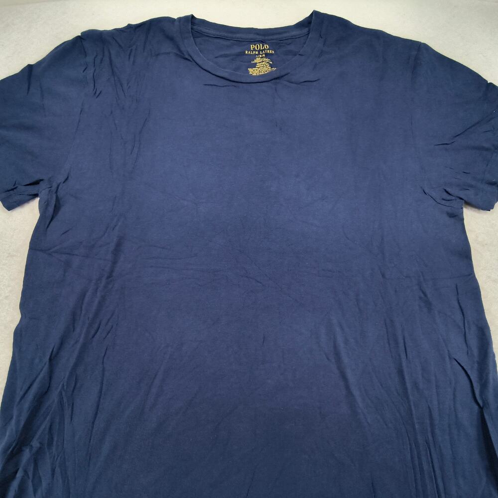Polo Ralph Lauren Crew Neck Short Sleeve Shirt Mens Size Large L Blue White